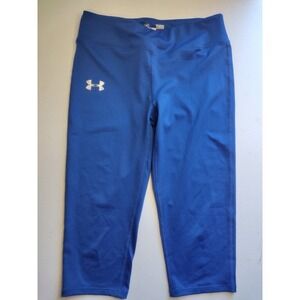 Under Armour Girls Youth YLG Blue Fitted Capri Athletic‎ Leggings